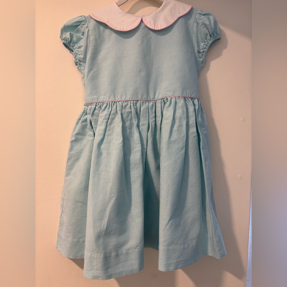 bella bliss Light Blue Dress with Pink Collar